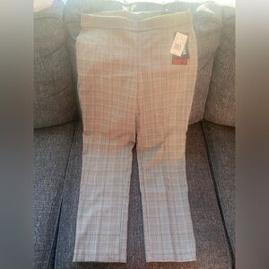 Briggs Gray Plaid Pants NWT